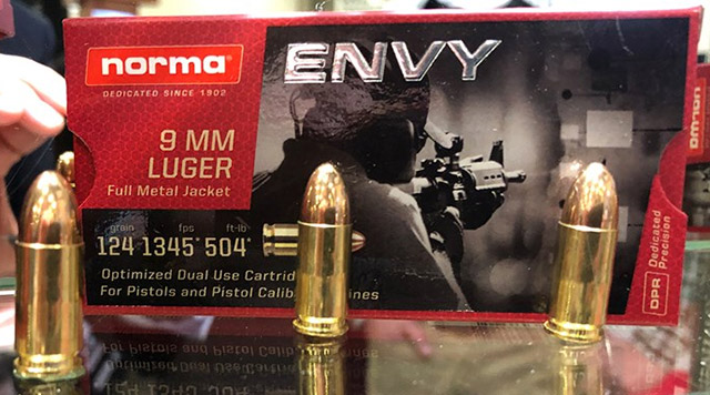 Новые 9 мм боеприпасы Norma ENVY были специально разработаны для 
самозарядных карабинов пистолетного калибра 9x19 мм. Они будут доступны 
со второго квартала 2019 года и в настоящее время только на рынке США