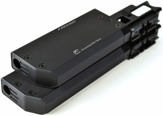 Глушители Madritsch Weapon Technology для пистолета H&K SFP9 с камерами различного объёма