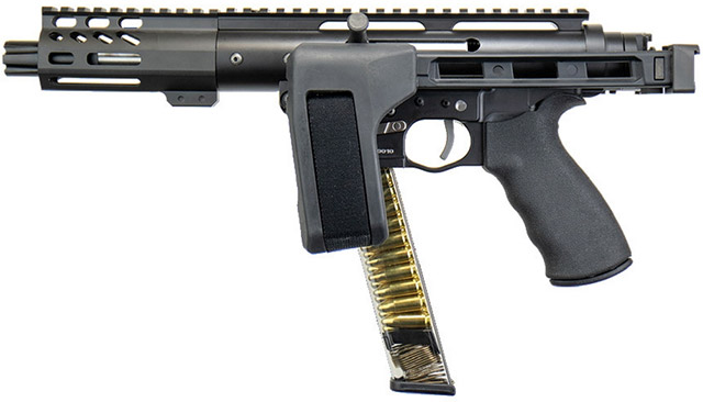 Пистолет-карабин TAC-9 со стабилизатором предплечья SBM4 (сложен)
