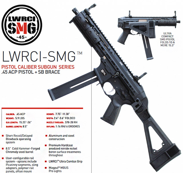 Пистолет-карабин LWRCI SMG-45