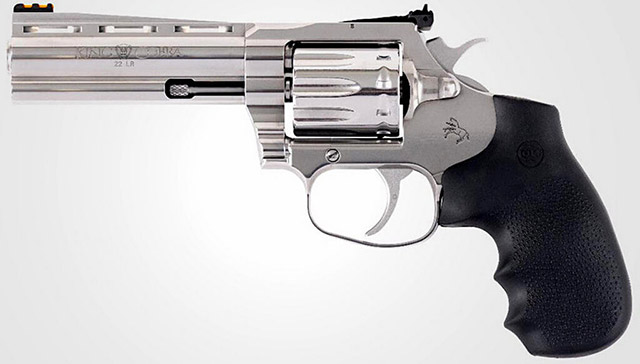 Рамка и ствол револьвера Colt King Cobra Target изготтовлены из нержавеющей стали