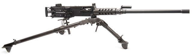 Полуавтоматическая винтовка M2-SLR на базе пулемёта М2 под патрон 12,7х99
 стоит $ 16 408 (без станка). На фото оружие без рукоятки для переноски и
 пламегасителя