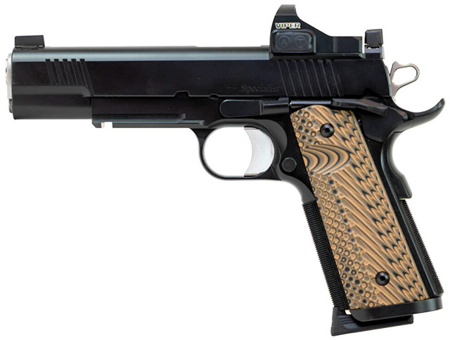Пистолет Dan Wesson 1911 Specialist Black Optics Ready .45 ACP оснащён 
лёгким скелетонизированным курком и классическим спусковым крючком