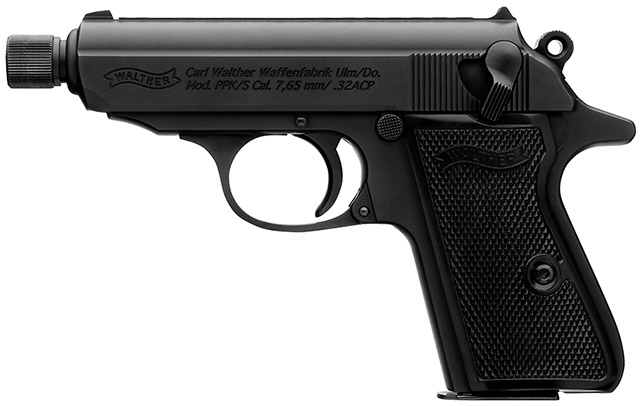 Новый пистолет Walther PPK/S SD доступен также в черном исполнении