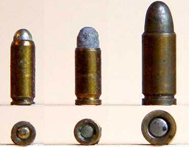 2.7 mm Kolibri, 3 mm Kolibri, 4.25 mm Liliput (слева-направо)