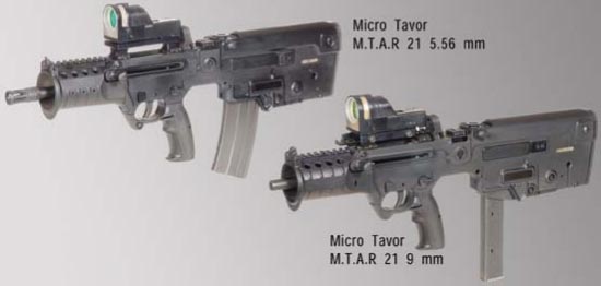 Micro Tavor MTAR 21 калибра 5.56x45 мм Micro Tavor MTAR 21 калибра 9х19 мм