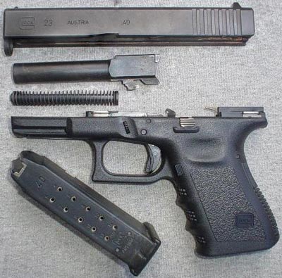 Glock 23 неполная разборка