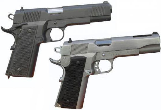 Pistola 9 M973 модели GC MD1 (вверху) и GC MD1 A2 (внизу)
