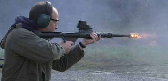 Serbu BFG-50 в варианте Carbine при использовании