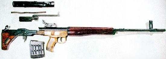 Снайперская винтовка ТКБ-0145К неполная разборка