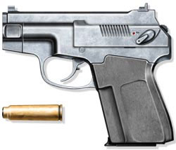 Бесшумный самозарядный пистолет ПСС с 7,62-мм патроном СП-4, СССР, 1983 г.