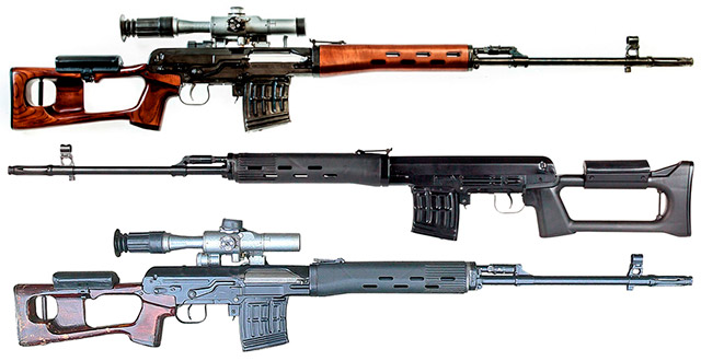 Различные варианты исполнения винтовок СВД в зависимости от года выпуска