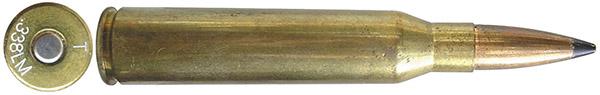 Патрон Swiss P Armour Piercing калибра .338 Lapua Magnum, изготовленный на патронной фабрике Ruag Ammotec в г. Туне