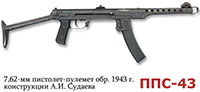 7,62-мм пистолет-пулемет обр. 1943 г. Судаева ППС-43