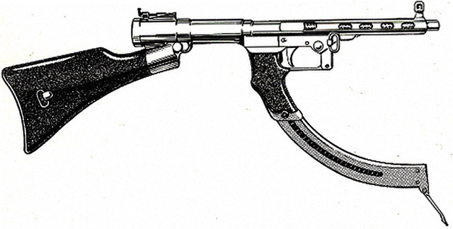 Экспериментальный пистолет-пулемёт Тип I образца 1930 года, общий вид