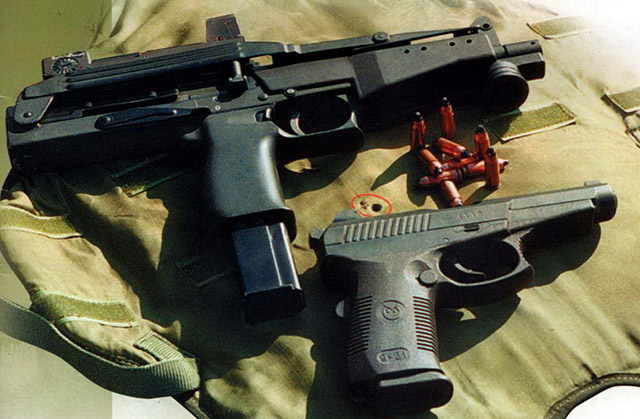 Пистолет СР1М и пистолет-пулемёт СР2