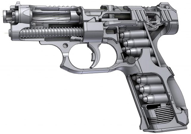 «Рентген-схема» пистолета ГШ-18