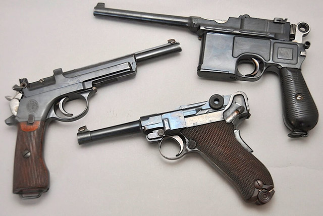 Пистолет Манлихера и его немецкие ровесники — пистолет Георга Люгера и Mauser C96
