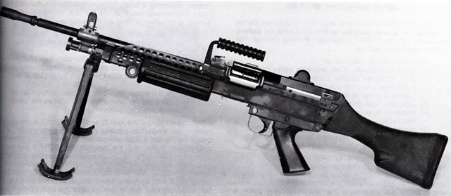 Прототип пулемёта FN Minimi, предоставленный на испытания, 1974 год