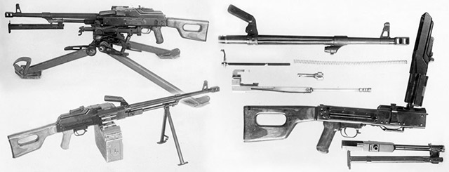 7,62-мм единый пулемёт Калашникова Е-2 и его неполная разборка
