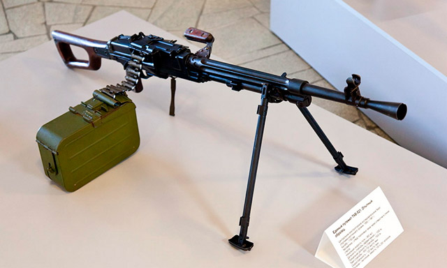Опытный образец единого пулемёта ТКБ-521 в экспозиции Тульского государственного музея оружия