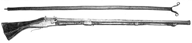 Фитильный мушкет неизвестного происхождения из коллекции Буттена с 
надписью «1516» на планке, приделанной над замком; шрифт надписи 
характерный для указанного времени, хотя форма деревянного ложа выглядит
 более современной. Полная длина 1,6 м