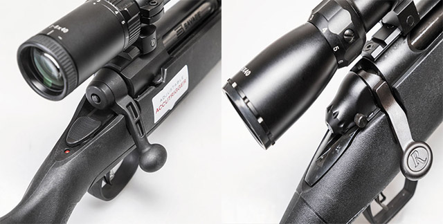 Предохранитель у Savage Axis II заметнее и интуитивнее, чем у Remington Model 783