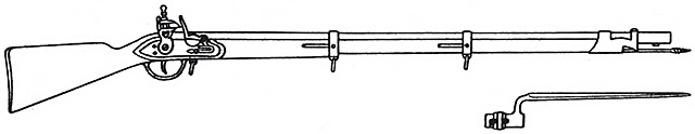 Рис. 5. Кремневое пехотное ружье образца 1808 года. Россия