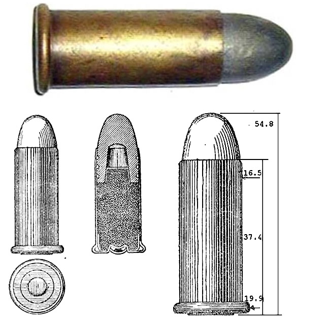 6-линейный патрон к винтовке Крнка обр. 1869 г. (15,24х40Р Крнка)