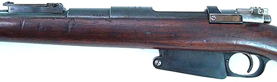 Вид на элементы управления Mauser 1889