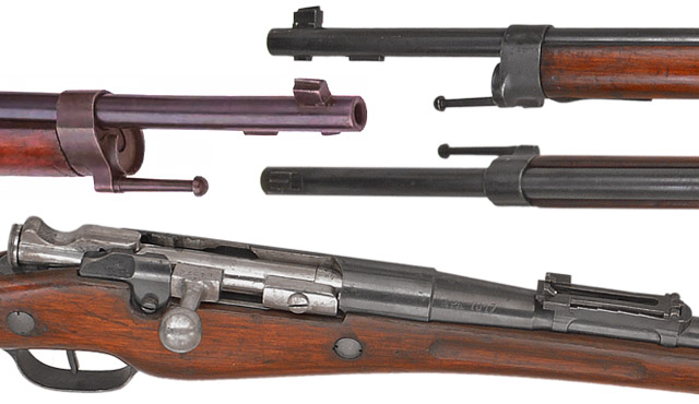 Вид на элементы винтовки Fusil d'Infanterie Mle 1907/15