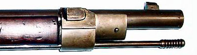Вид на дульный срез, мушку, крепление штыка и шомпол Mauser M 1871