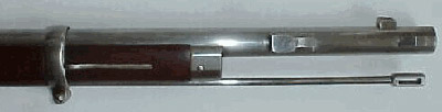 Вид на мушку, крепление штыка и шомпола Fucile Mod 1870