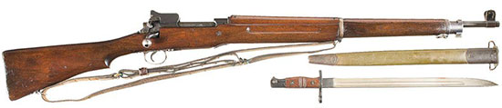 US Rifle M1917 с отсоединенным штыком